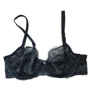 VICTORIA'S SECRET‎ Body by Victoria Unlined Demi in black lace size 36C